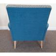 1960's Style Two Tone Blue Fabric Chair